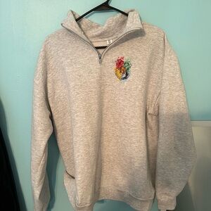 Harry Potter Embroidered Quarter Zip Pullover